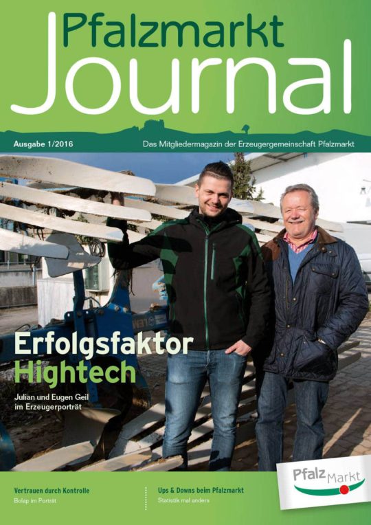Cover Pfalzmarkt Journal, Ausgabe 2016-1