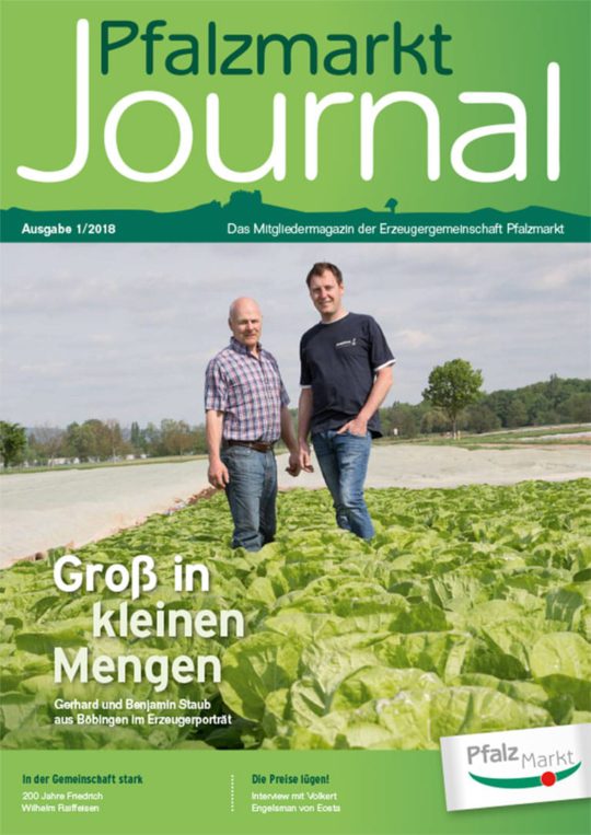 Cover Pfalzmarkt Journal, Ausgabe 2018-1